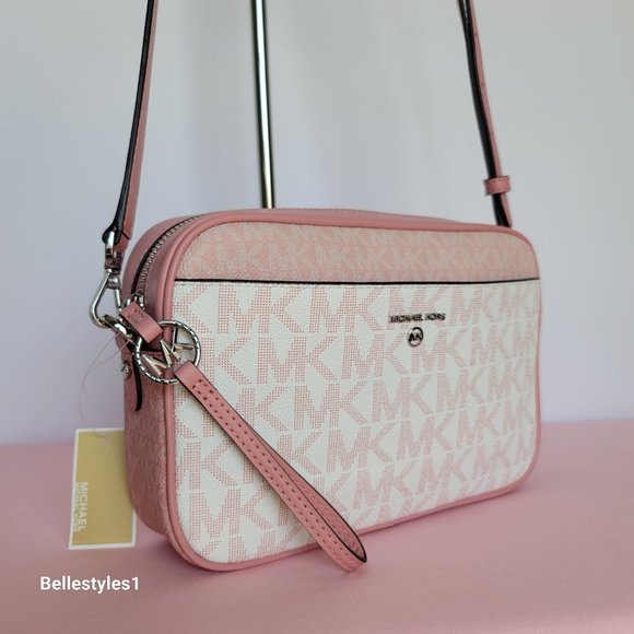 MICHAEL KORS Signature Logo Jet Set Charm Large East West Camera Crossbody⭐ - Picture 3 of 16